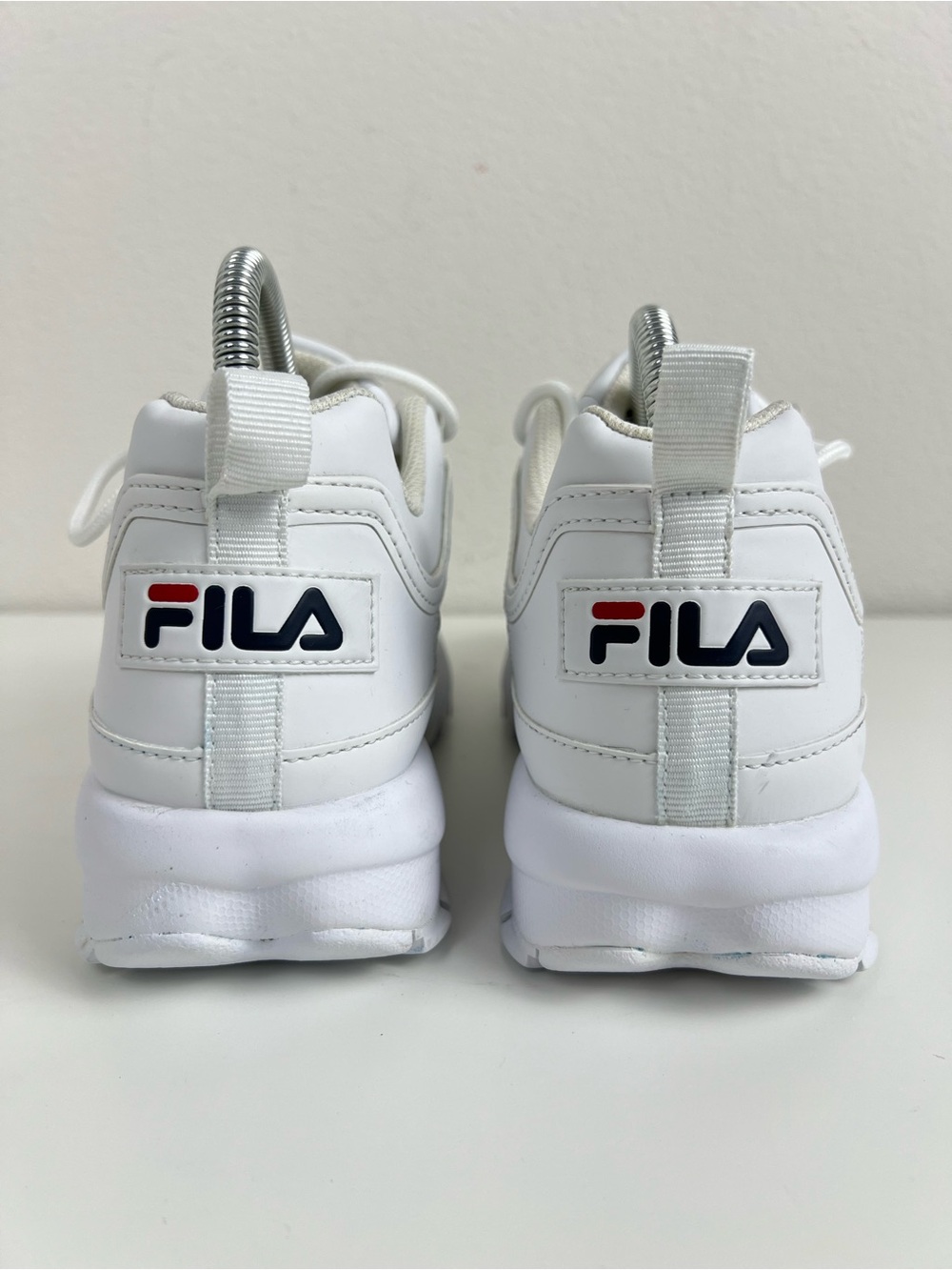 FILA Disruptor II Clear Logos White Sneakers Women’s Size 9.5 Y2K Athleisure - Picture 5 of 7